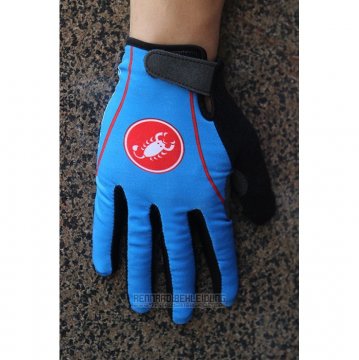 2020 Castelli Langfingerhandschuhe Radfahren Blau Shwarz (1)